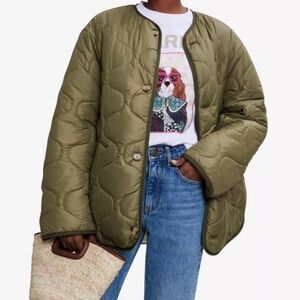 NWT Green Maje Brandino reversible quilted jacket (size small)